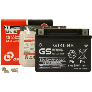 мотоаккумулятор gs battery taiwan co., ltd. (yuasa) gs gt4l-bs