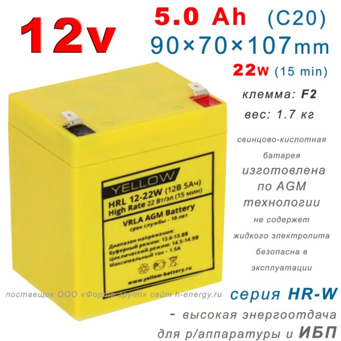 Yellow HRL 12-22W