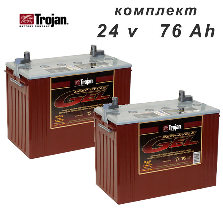 24v 76Ah Trojan тяговая гелевая батарея